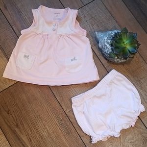 Baby girl outfit Carters 3 months shirt sh…